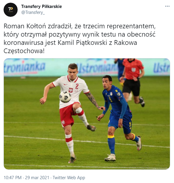 Roman Kołtoń PODAŁ NAZWISKO TRZECIEGO reprezentanta z koronawirusem!